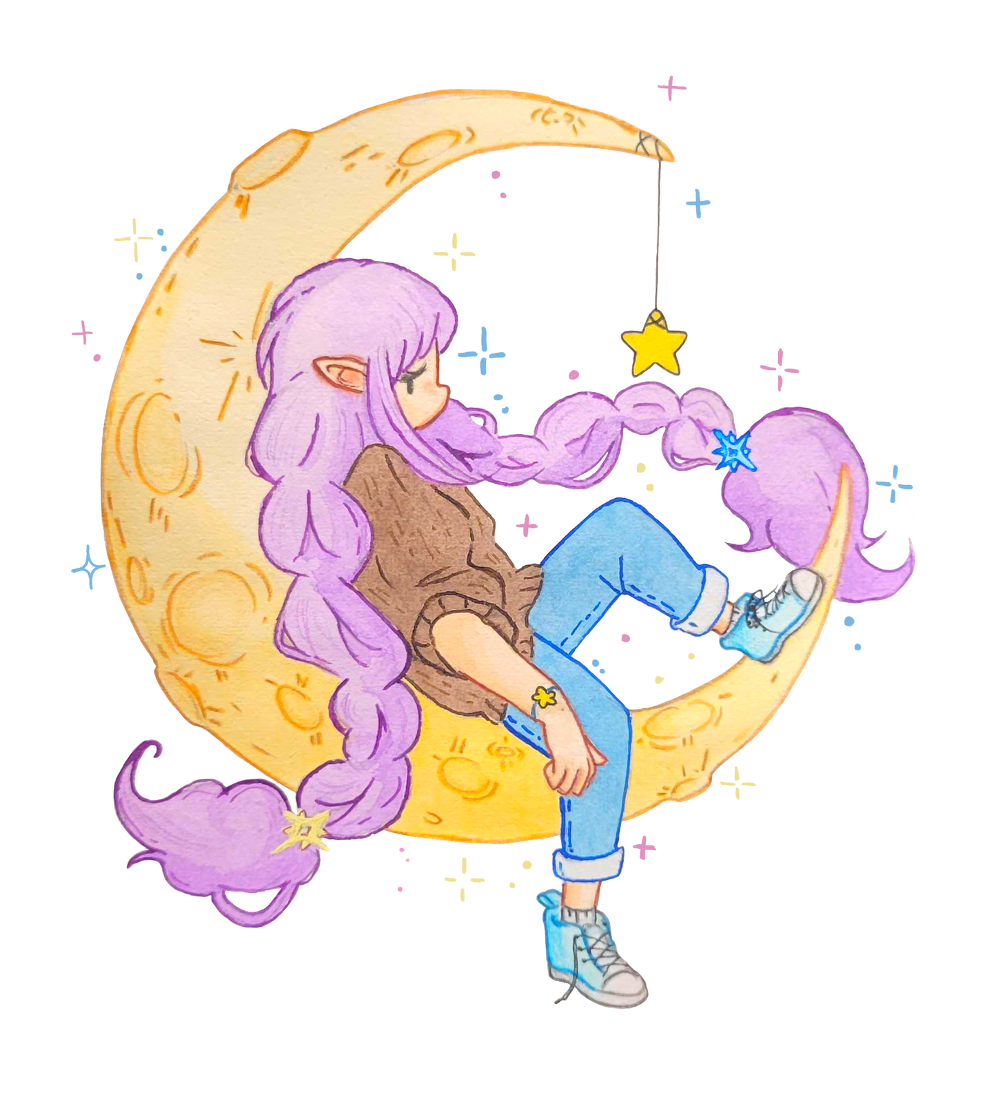 Girl in the moon