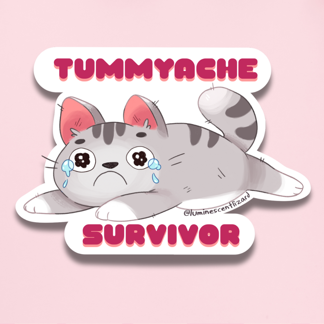 Tummyache Survivor Vinyl Sticker